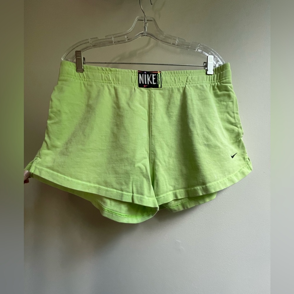 Nike Lime Green Shorts With Logos Size Medium - Picture 5 of 12